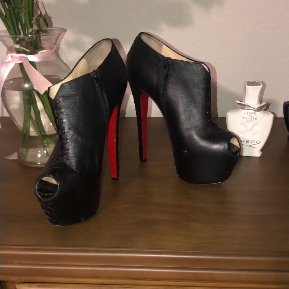 Extra Tall Christian Louboutin black platform